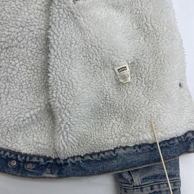 Vintage Levi's Sherpa Lined Denim Trucker Jacket Size Large