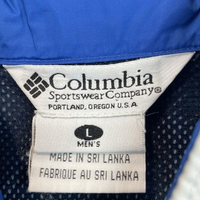 Vintage Columbia Windbreaker Light Jacket Size Large Blue