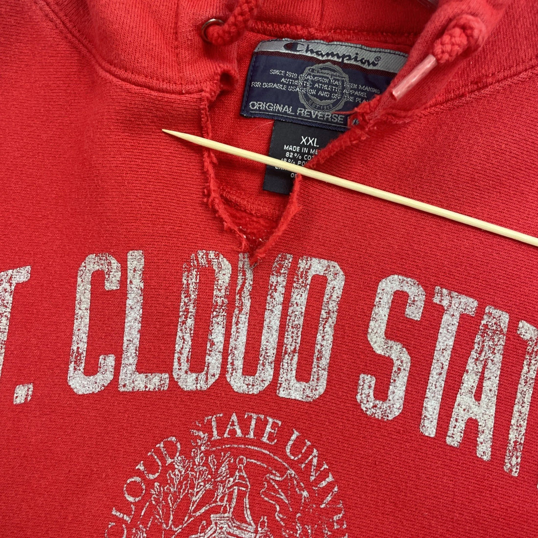 Vintage St. Cloud State Champion Reverse Weave Sweatshirt Hoodie Size 2XL