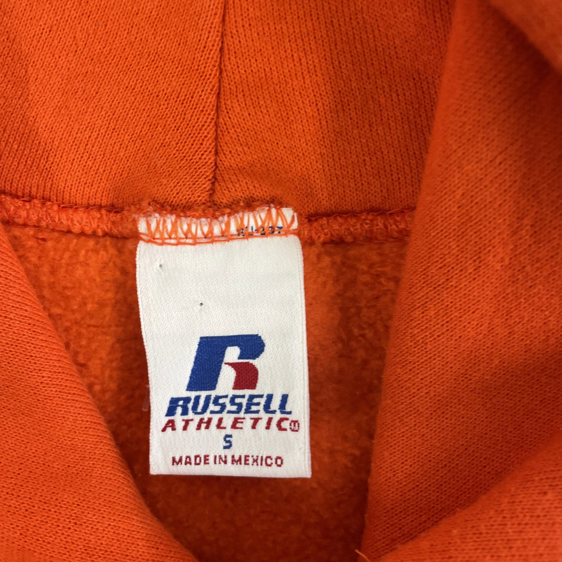 Russell Athletic Blank Sweatshirt Hoodie Size Small Orange