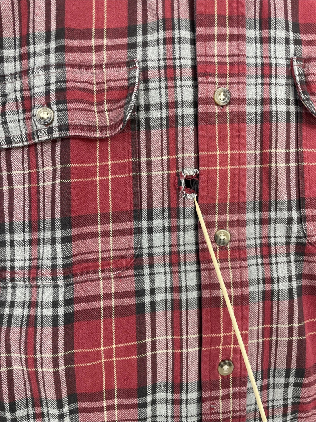 Carhartt Button Up Shirt Size Large Red Plaid
