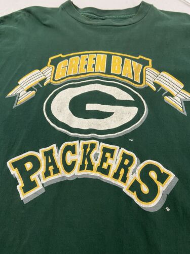 Vintage Green Bay Packers T-Shirt Size Large Green NFL
