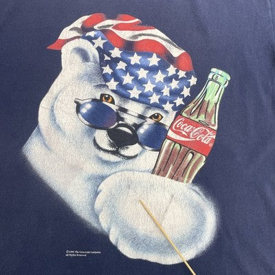 Vintage Coca Cola Polar Bear T-Shirt Size Large Coke Promo 1995 90s