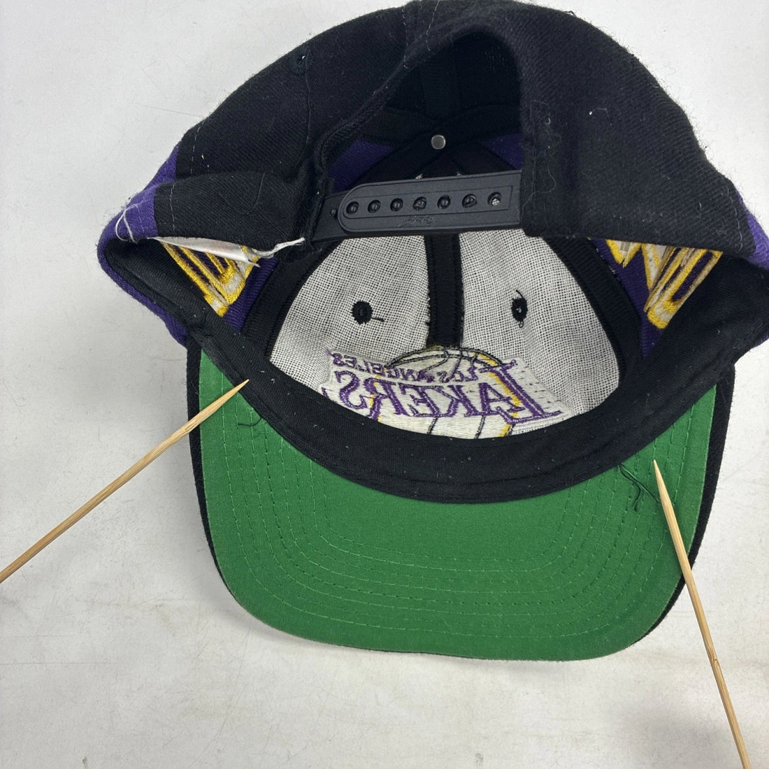 Vintage Los Angeles Lakers Big Logo AJD Wool Snapback Hat OSFA NBA