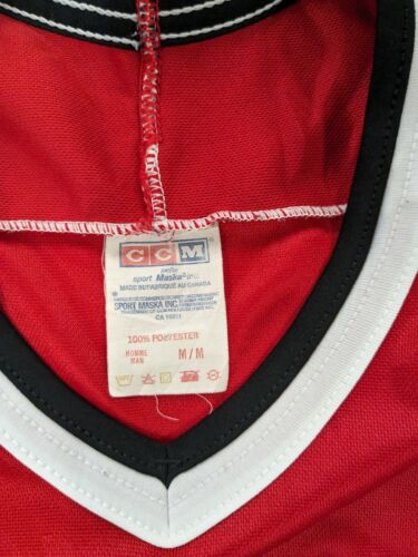 CCM - USA製 ブラックホークス NHL ホッケーシャツ M CCM Maska CCM - USA製 ブラックホークス NHL ホッケーシャツ M CCM Maska