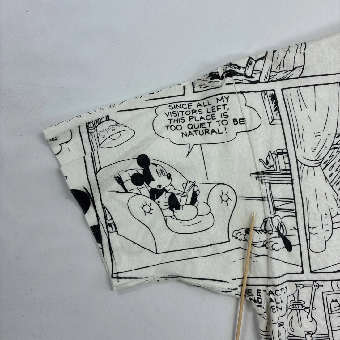 Vintage Mickey Mouse Florida Comic Strip Disney T-Shirt XL All Over Print 90s