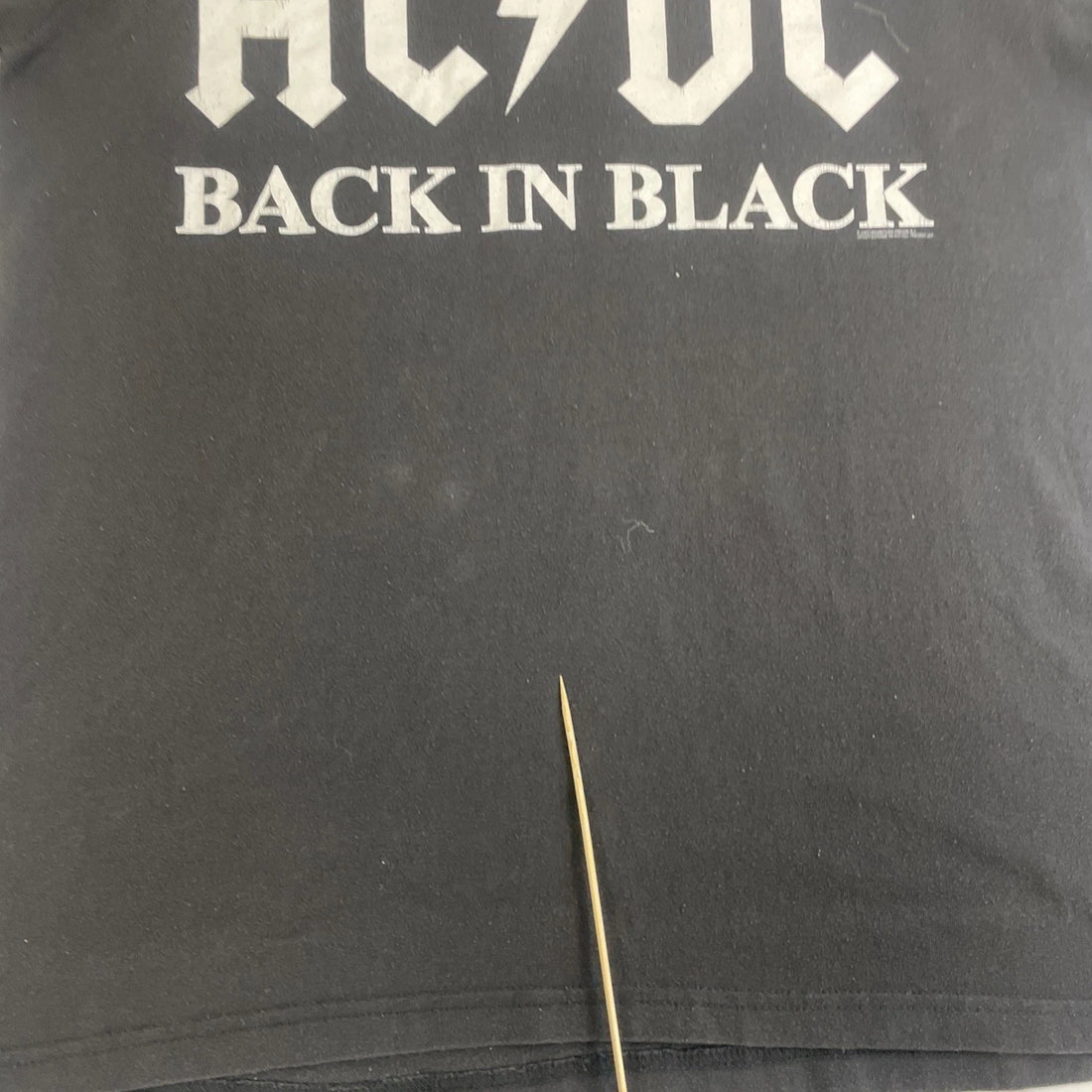 Vintage ACDC Back In Black T-Shirt Size Large 2000
