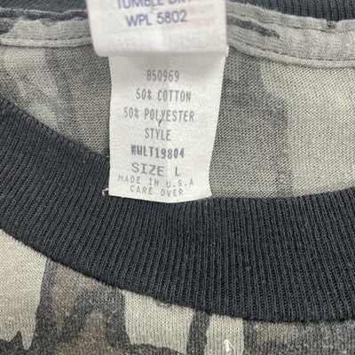 Vintage Treebark Camo Long Sleeve Pocket T-Shirt Large 90s