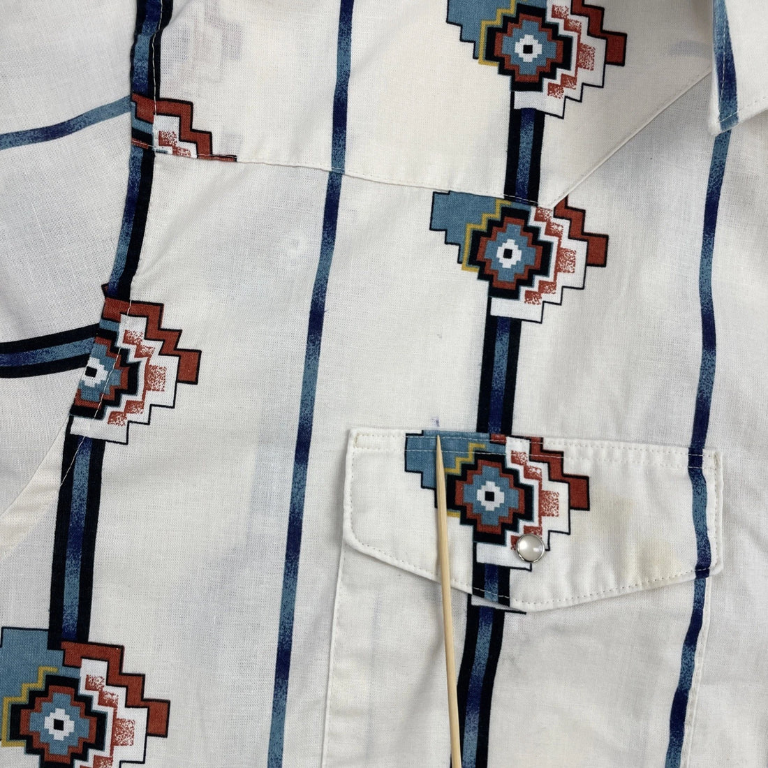 Vintage Wrangler Western Aztec Pearl Snap Shirt Size 2XL