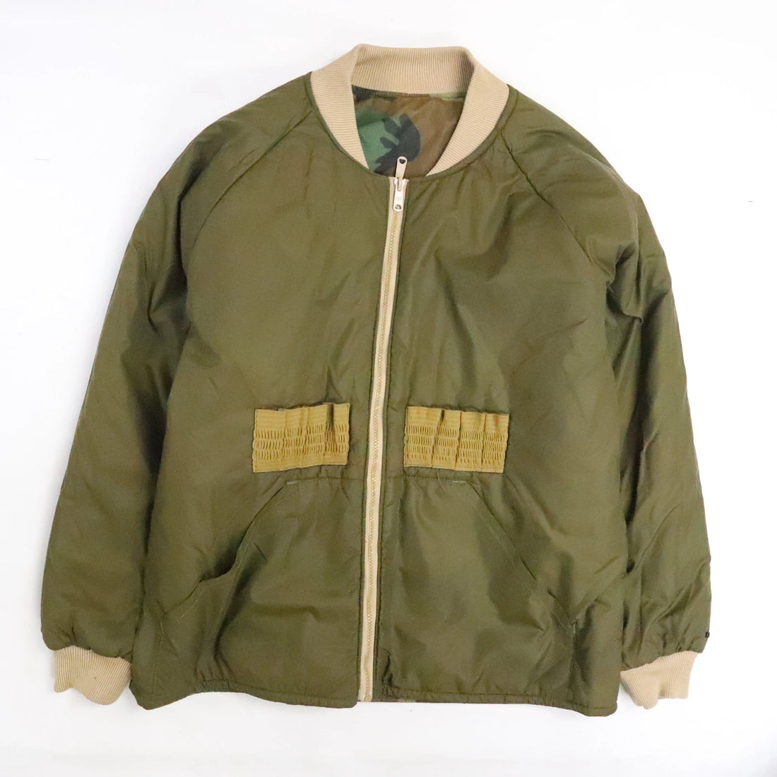 Vintage Columbia Camo Hunting Bomber Jacket Size Large Reversible