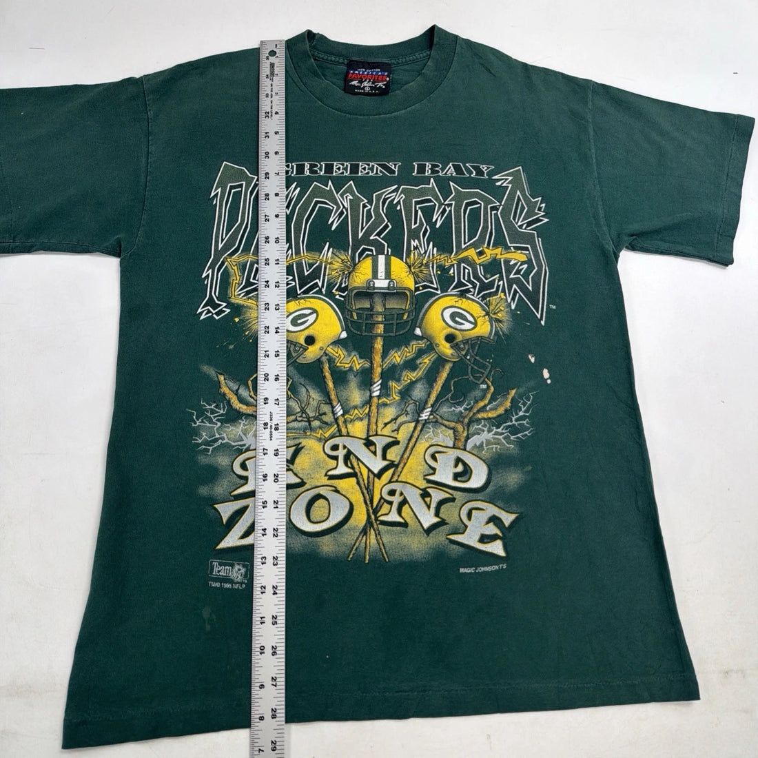Vintage Green Bay Packers End Zone Magic Johnson Ts T-Shirt Large 90s NFL