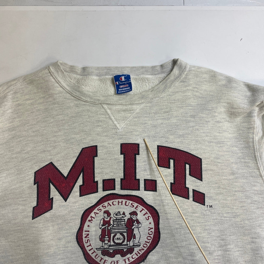 Vintage M.I.T. Crest Champion Crewneck Sweatshirt Size XL 80s