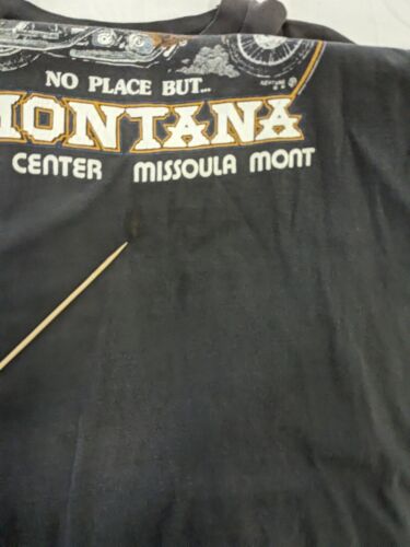 Vintage Harley Davidson Motorcycles No Place But Montana T-Shirt Size Large 90s