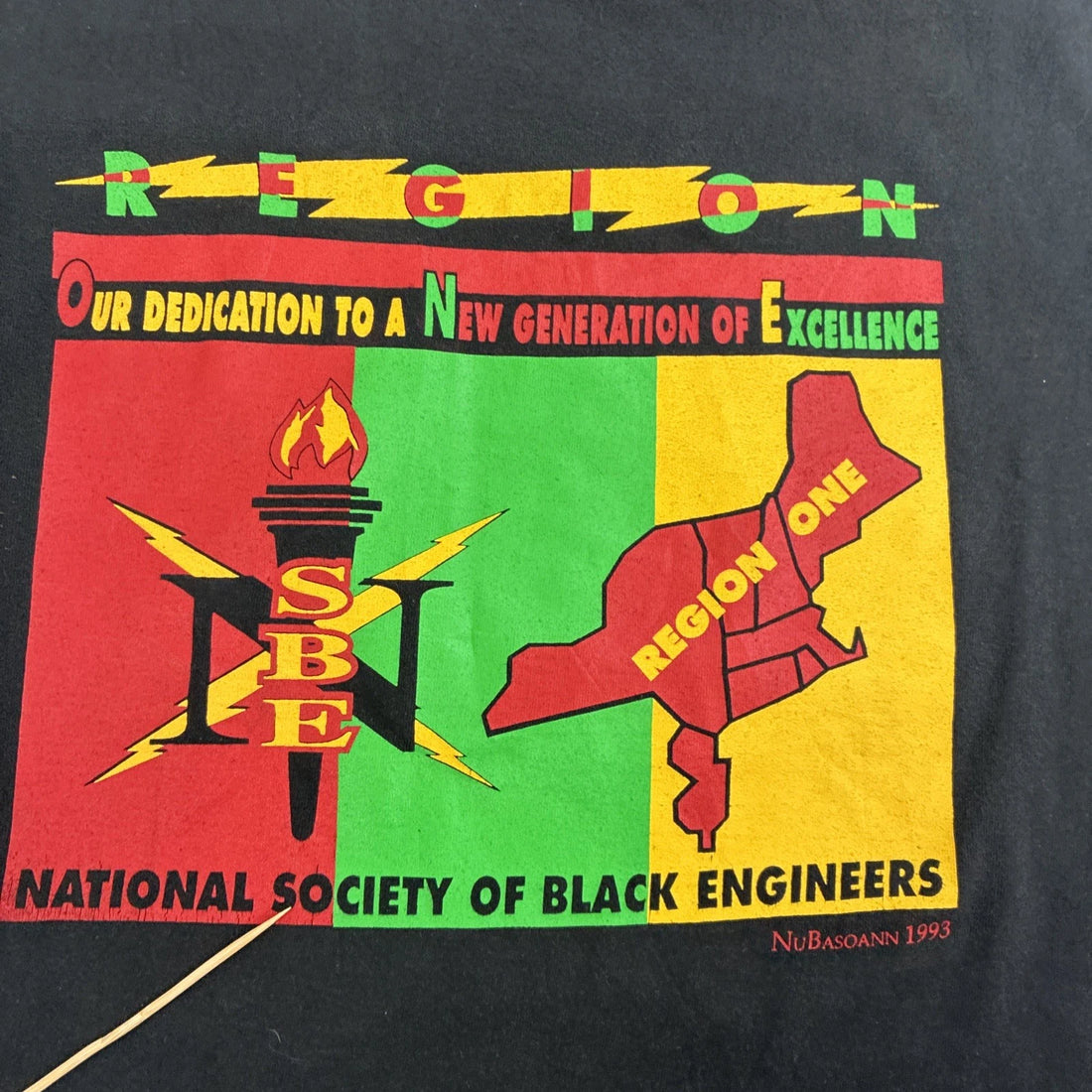 Vintage National Society Black Engineers T-Shirt Size XL 90s