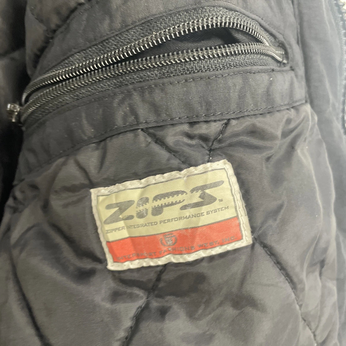 Vintage Polaris Snowmobile Racing Puffer Bomber Jacket Size 2XL