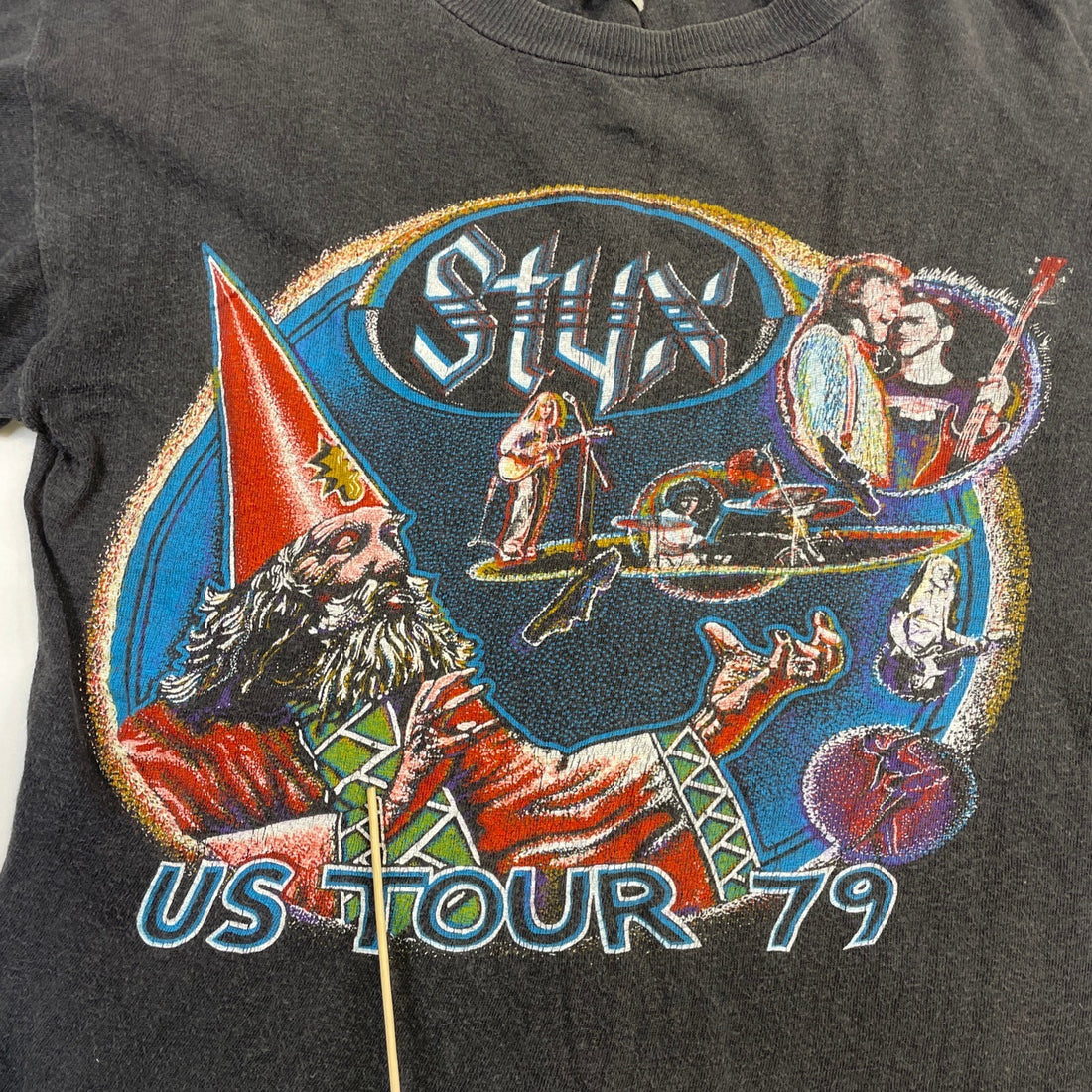 Vintage Styx US Tour T-Shirt Size Small Double Sided 1979 70s