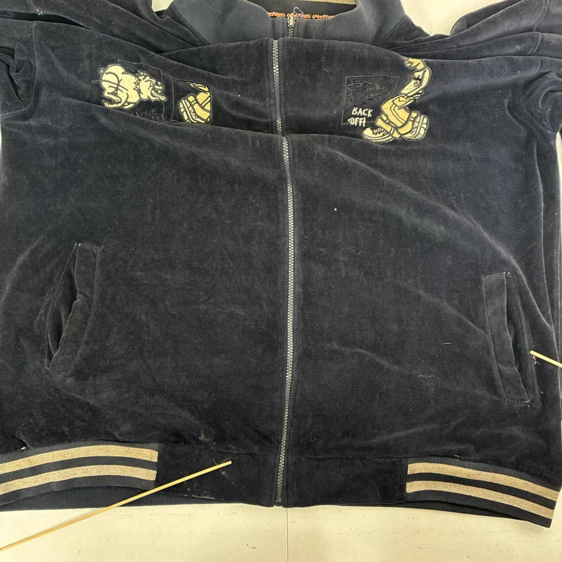 Vintage Underdawg Velour Track Jacket Size 2XL Y2K