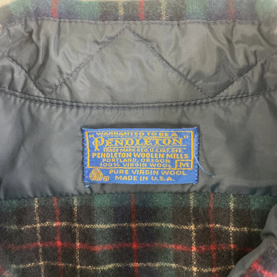 Vintage Pendleton Wool Fireside Button Up Shirt Size Medium Plaid