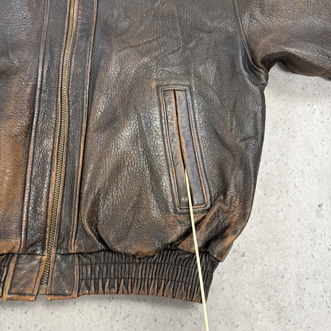Vintage Hunt Club Leather Bomber Jacket Size Large