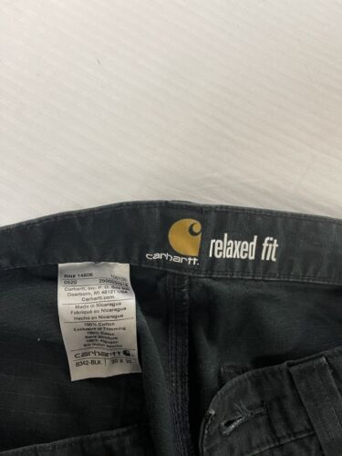 Vintage Carhartt Rip Stop Cargo Pants Size 30 X 30 Black Relaxed Fit
