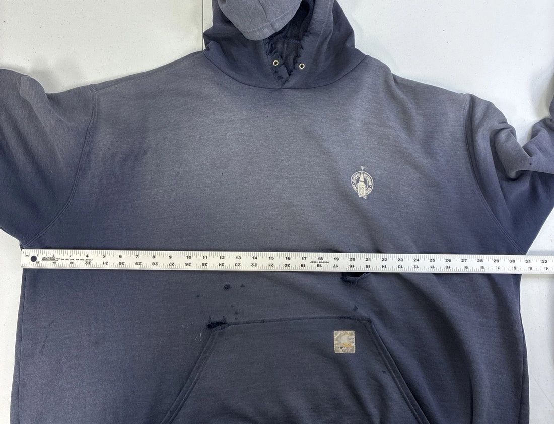 Vintage Carhartt Sweatshirt Hoodie Size 2XL Distressed Faded