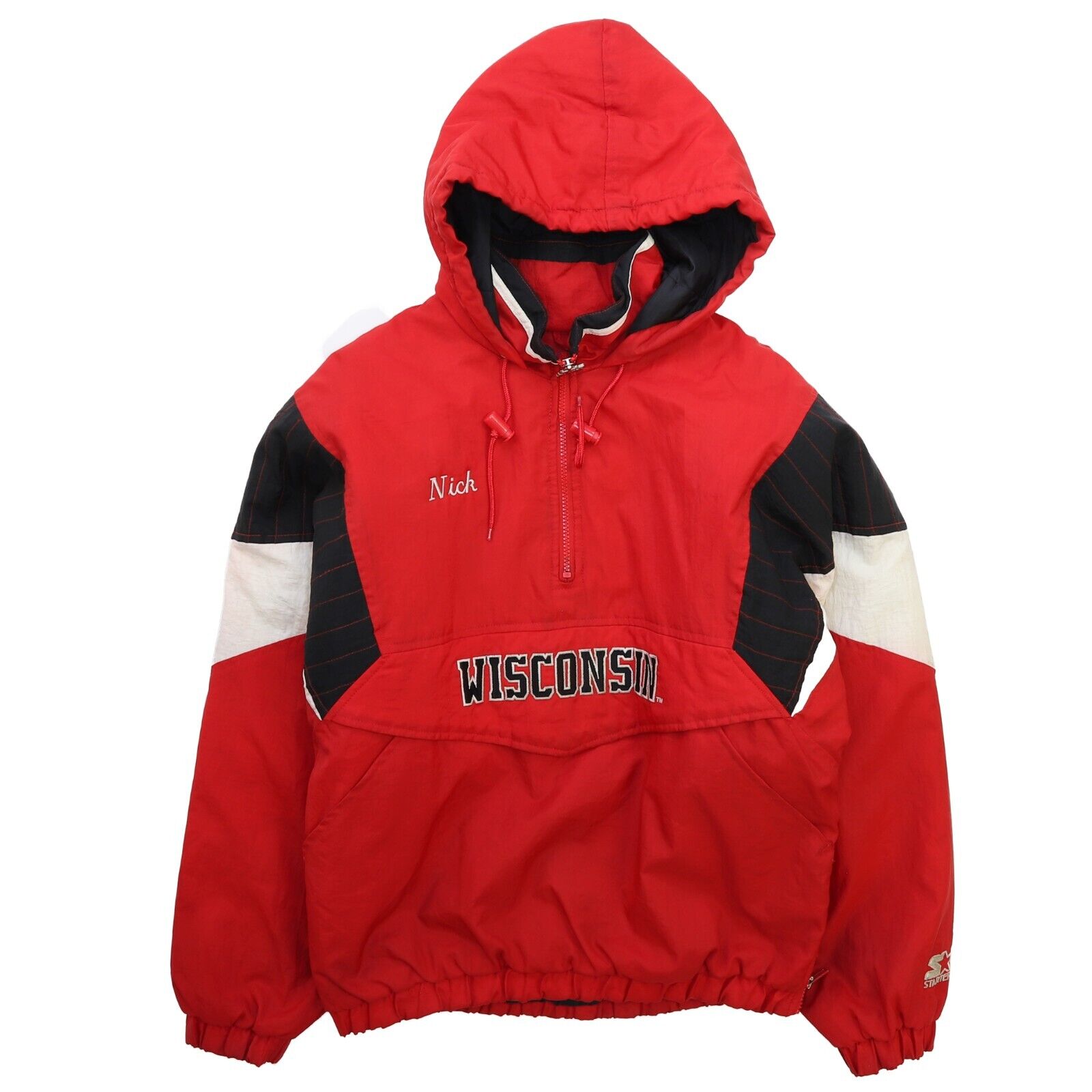 Vintage hot Champion Wisconsin Bucky Badgers pullover jacket