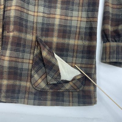Vintage Pendleton Wool Button Up Shirt Size Large Plaid