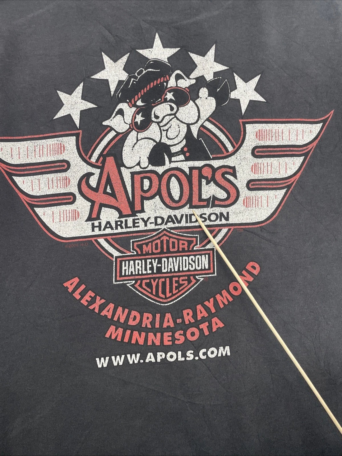 Harley Davidson Motorcycles USA Flag Hawg Hog T-Shirt Size XL