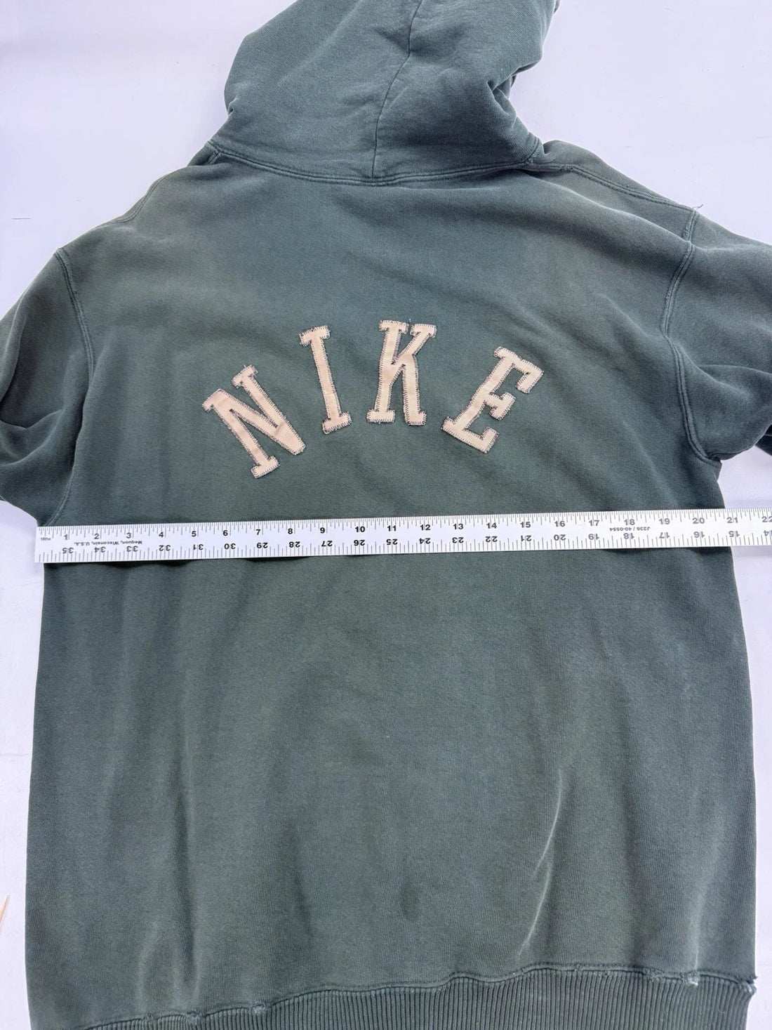 Vintage Nike Sweatshirt Hoodie Size Large Green Distressed 90s
