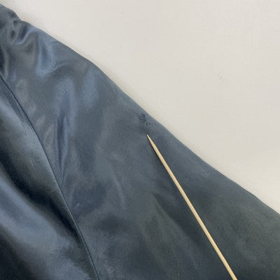 Vintage Players Satin Bomber Jacket Size Medium Blue