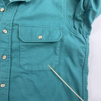 Vintage Woolrich Button Up Shirt Size Large Teal 90s