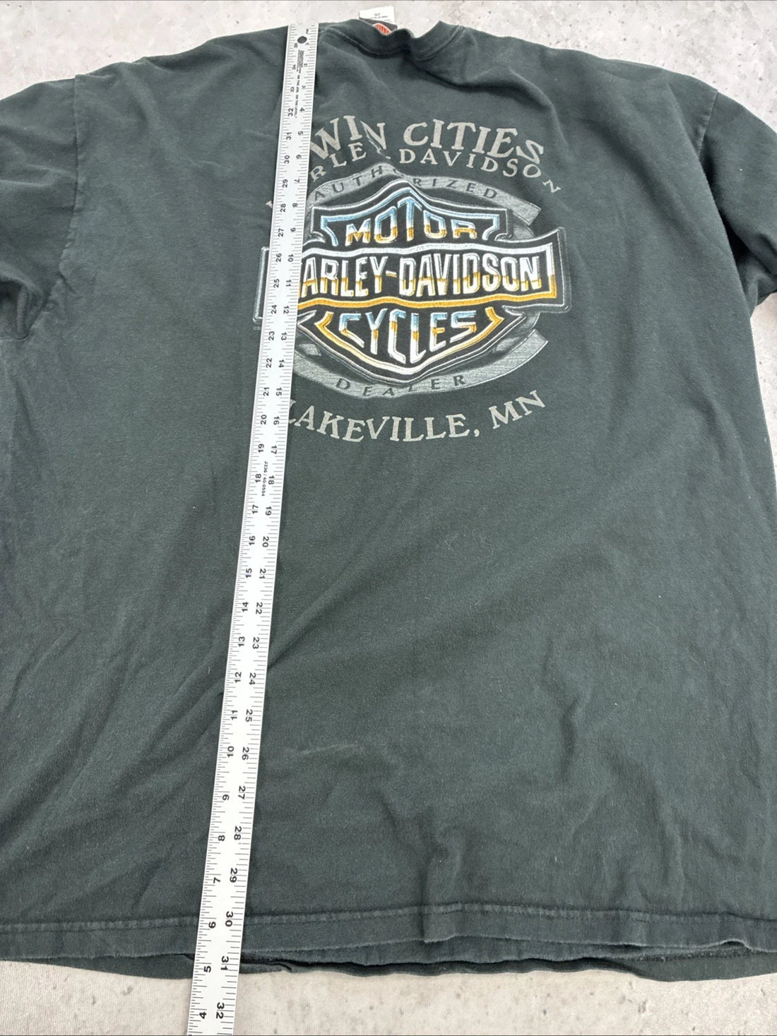 Harley Davidson Motorcycles Flame Skull Long Sleeve T-Shirt Size 2XL