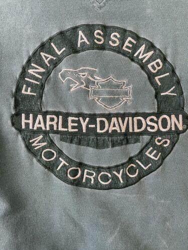 Vintage Harley Davidson Final Assembly Crewneck Sweatshirt Size Large Green