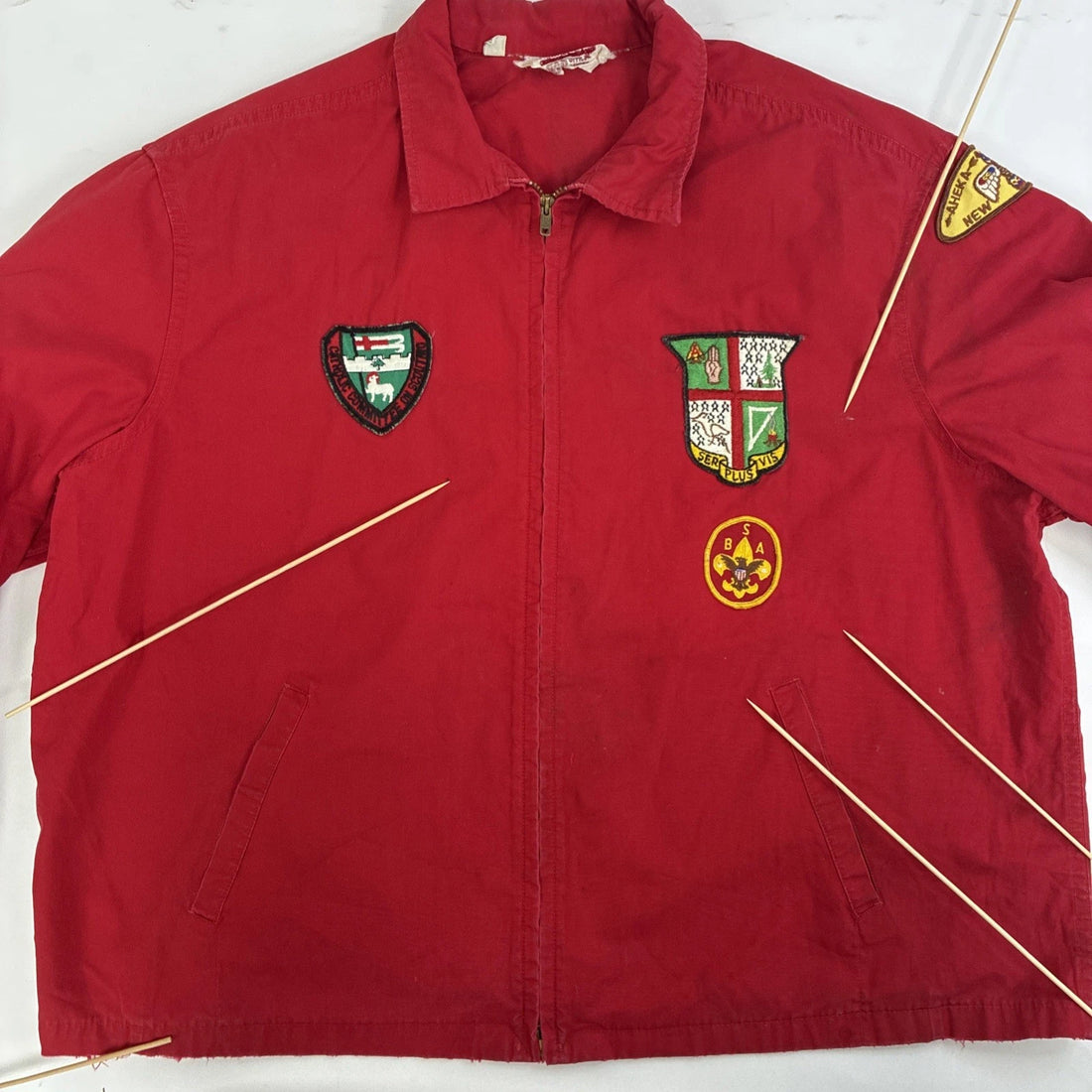 Vintage Boy Scouts Of America Patches Jacket Size 2XL 60s 70s