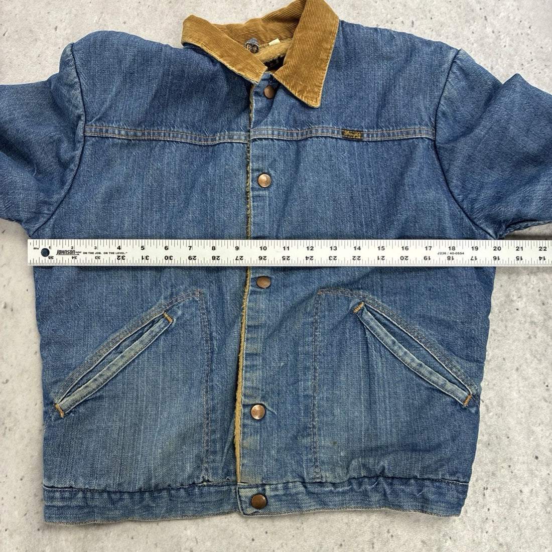 Vintage Wrangler Lined Denim Jacket Size 38 70s
