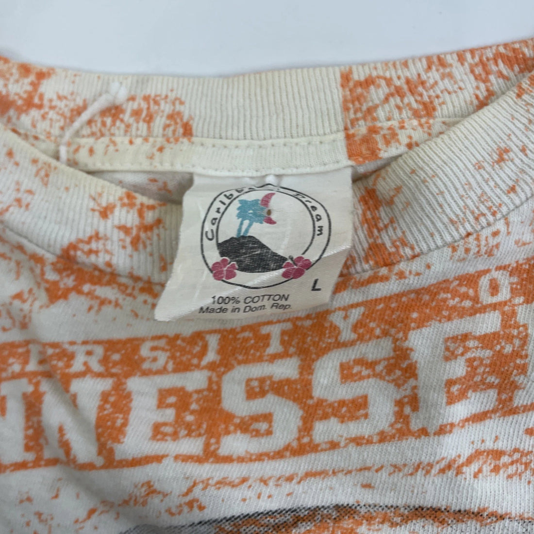 Vintage Tennessee Volunteers Football T-Shirt Size Large All Over Print 90s NCAA