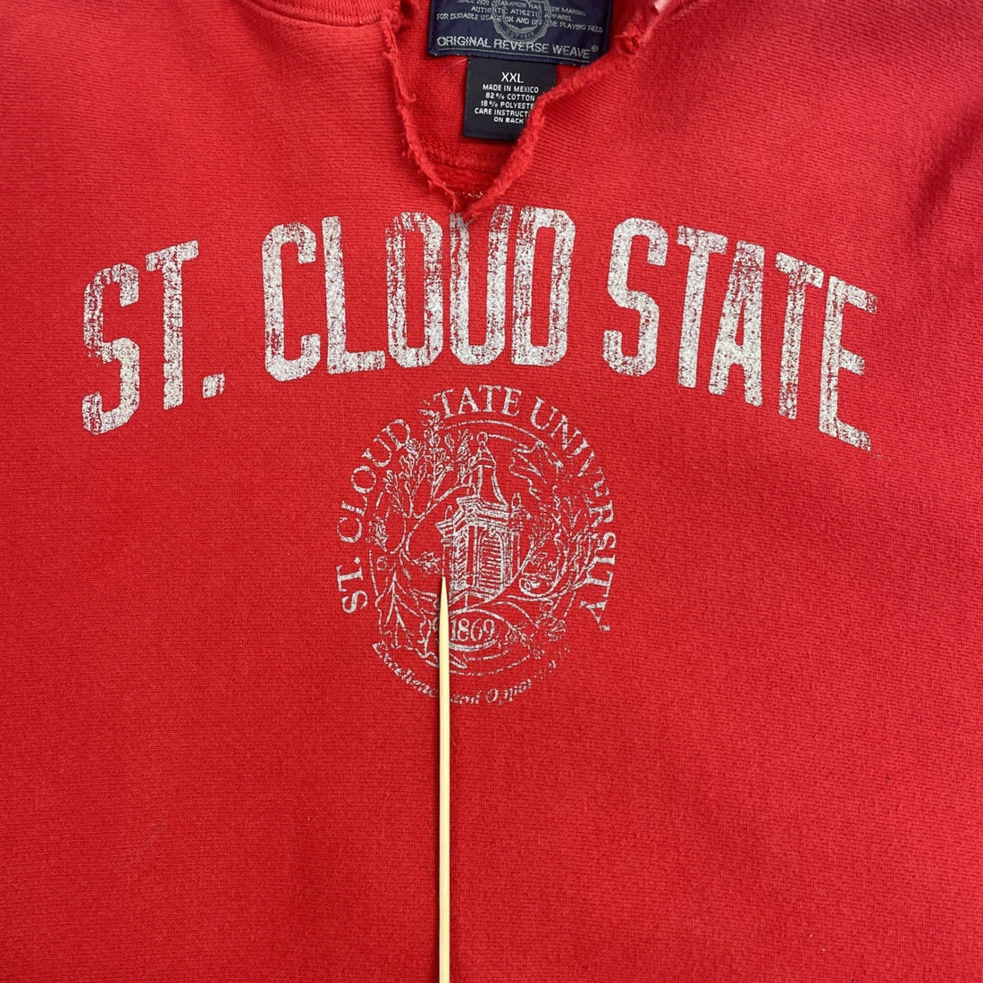 Vintage St. Cloud State Champion Reverse Weave Sweatshirt Hoodie Size 2XL
