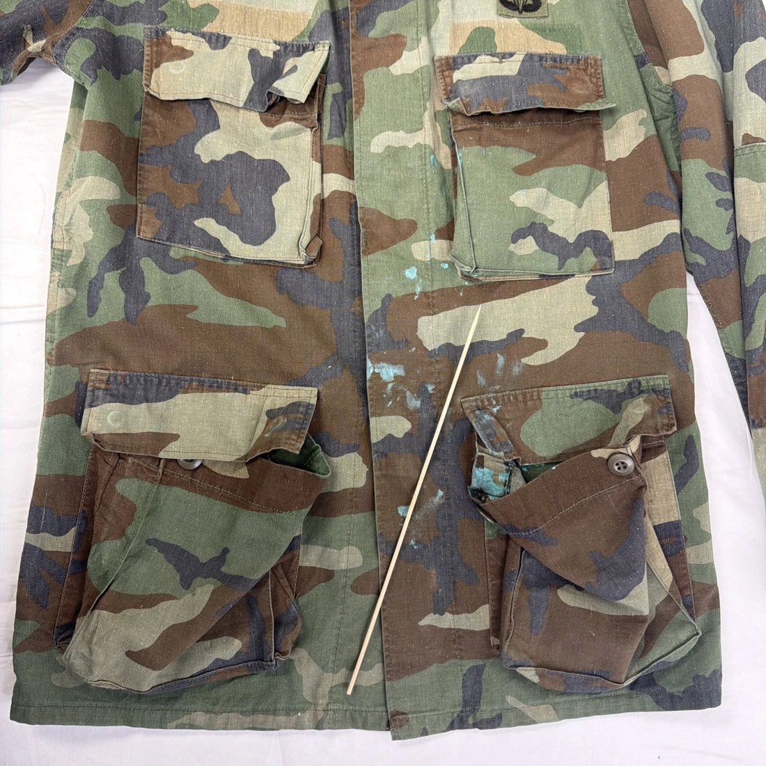 Military Woodland Camo Field Jacket Size Small Long