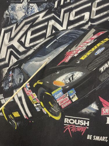 Math Kenseth NASCAR Racing T-Shirt Size XL Black #17 2004 Y2K