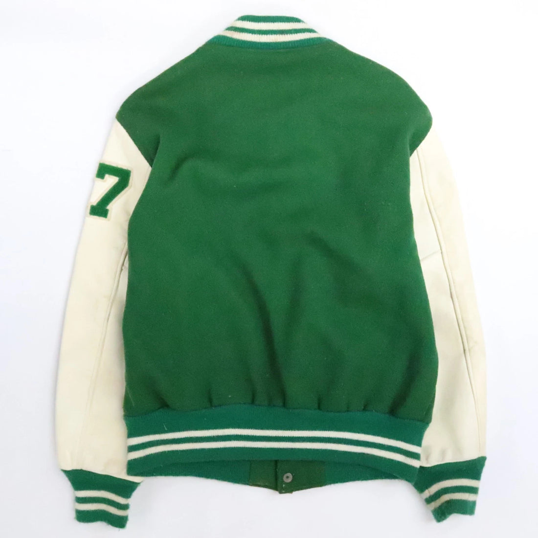 Vintage Wool Letterman Varsity Jacket Size Medium Green 1987 80s