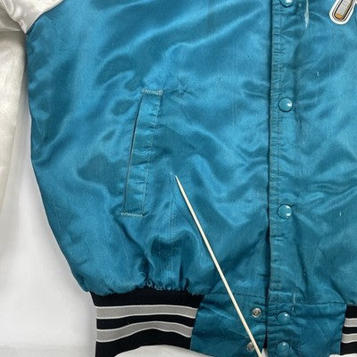 Vintage San Jose Sharks Chalk Line Satin Bomber Jacket Size Medium NHL
