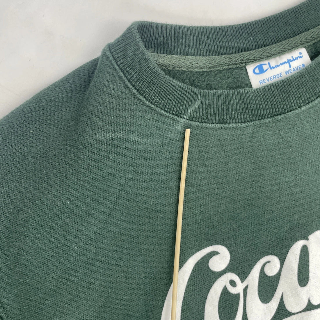 Coca Cola Champion Reverse Weave Crewneck Sweatshirt Size Medium Green