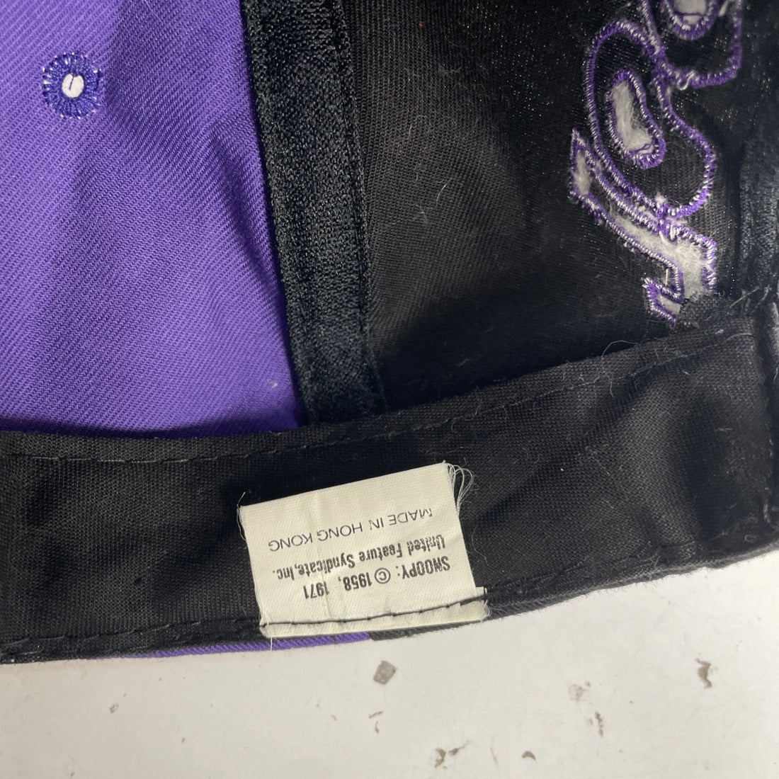 Vintage Joe Cool Peanuts Blockhead Snapback Hat Cap OSFA 90s