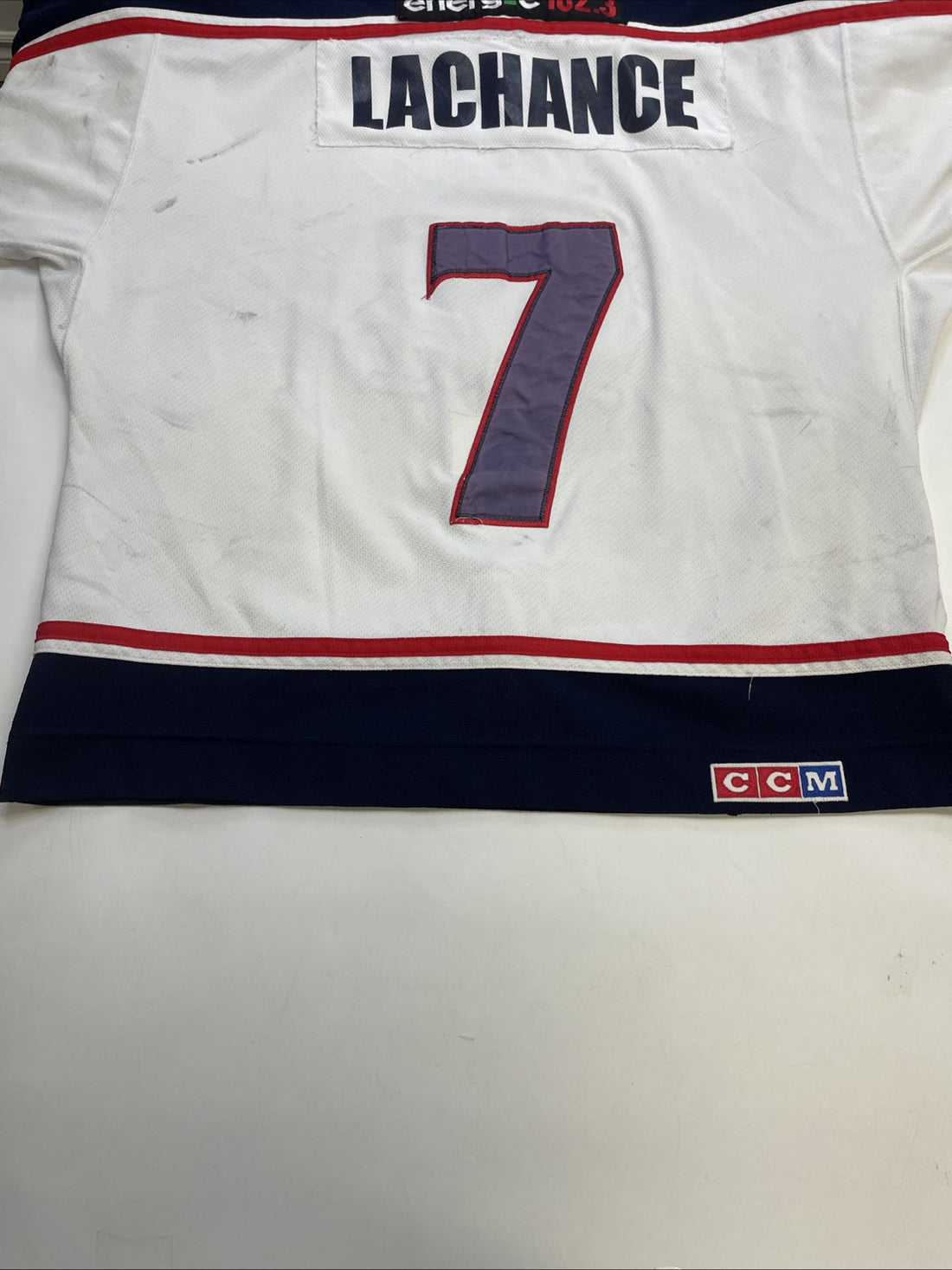 Vintage Trois Rivieres Lachance Authentic Hockey Jersey Size 56 Fight Strap LNAH