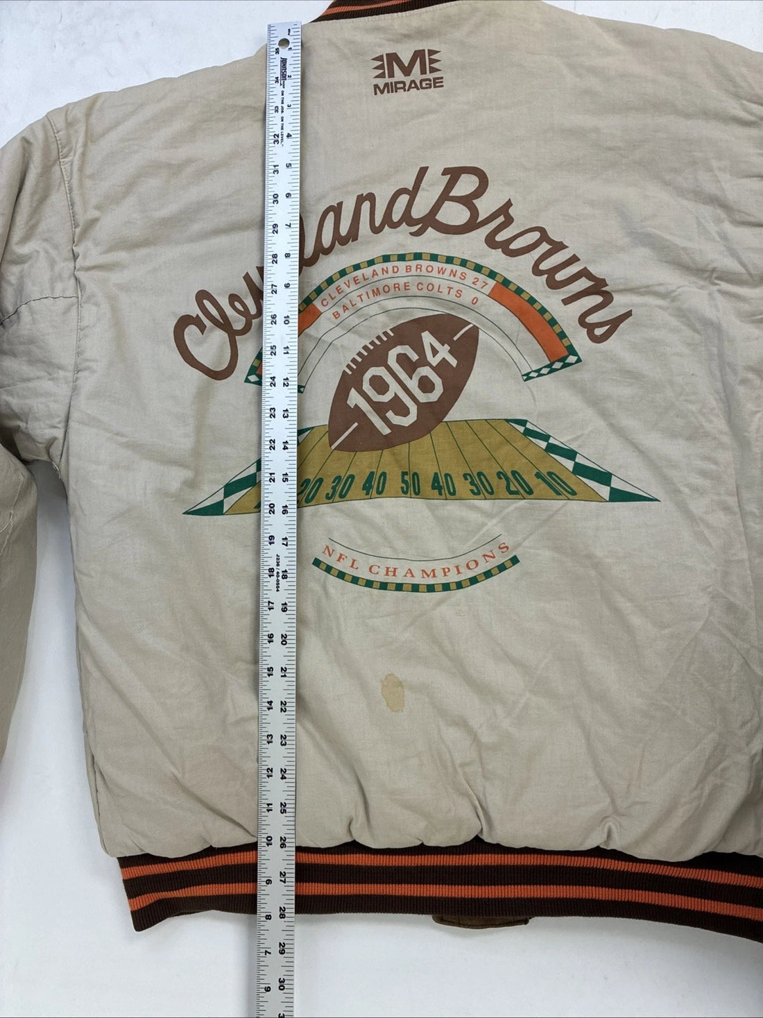 Vintage Cleveland Browns Mirage Bomber Jacket Size XL NFL