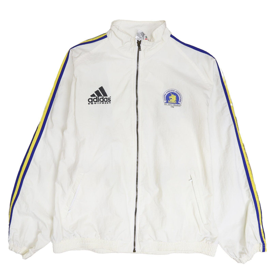 Vintage Adidas 100th Boston Marathon Windbreaker Light Jacket Large 1996 90s