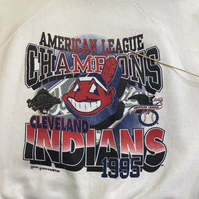 Vintage Cleveland Indians World Series Crewneck Sweatshirt Large 1995 90s MLB