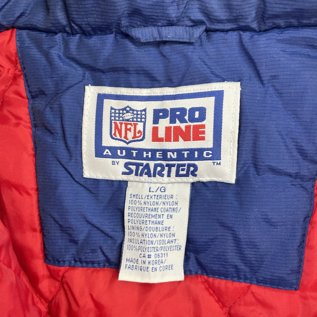 Vintage New England Patriots Starter Puffer Jacket Size Large 90s NFL
