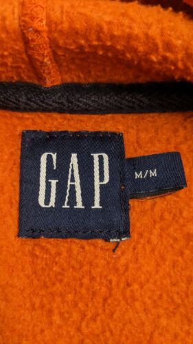 Gap Fleece Sweatshirt Hoodie Medium Orange