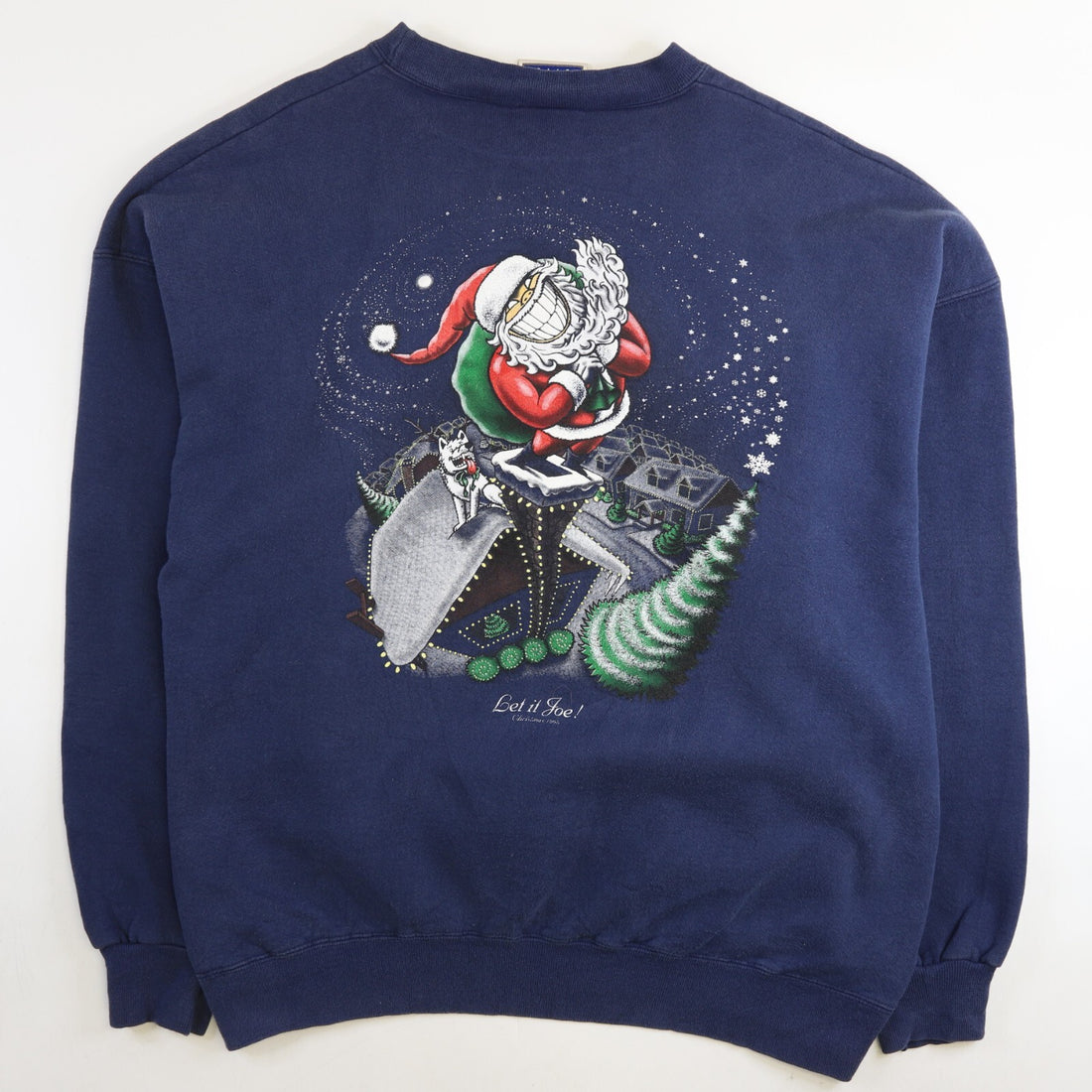 Vintage Eskimo Joe's Santa Claus Sweatshirt Crewneck Size XL Christmas